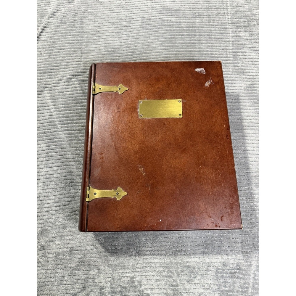 Vintage Wooden Memory Book Box